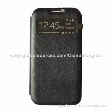 Leather Mobile Phone Case, Flip Style, Suitable for Samsung S4, Various Colors Available